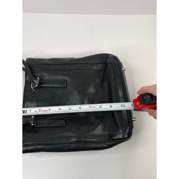 Vintage Coach Black Leather Bonnie Cashin Legacy Slim Tote Bag 9422 Old Money - Picture 10 of 12